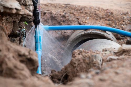 Broken water line